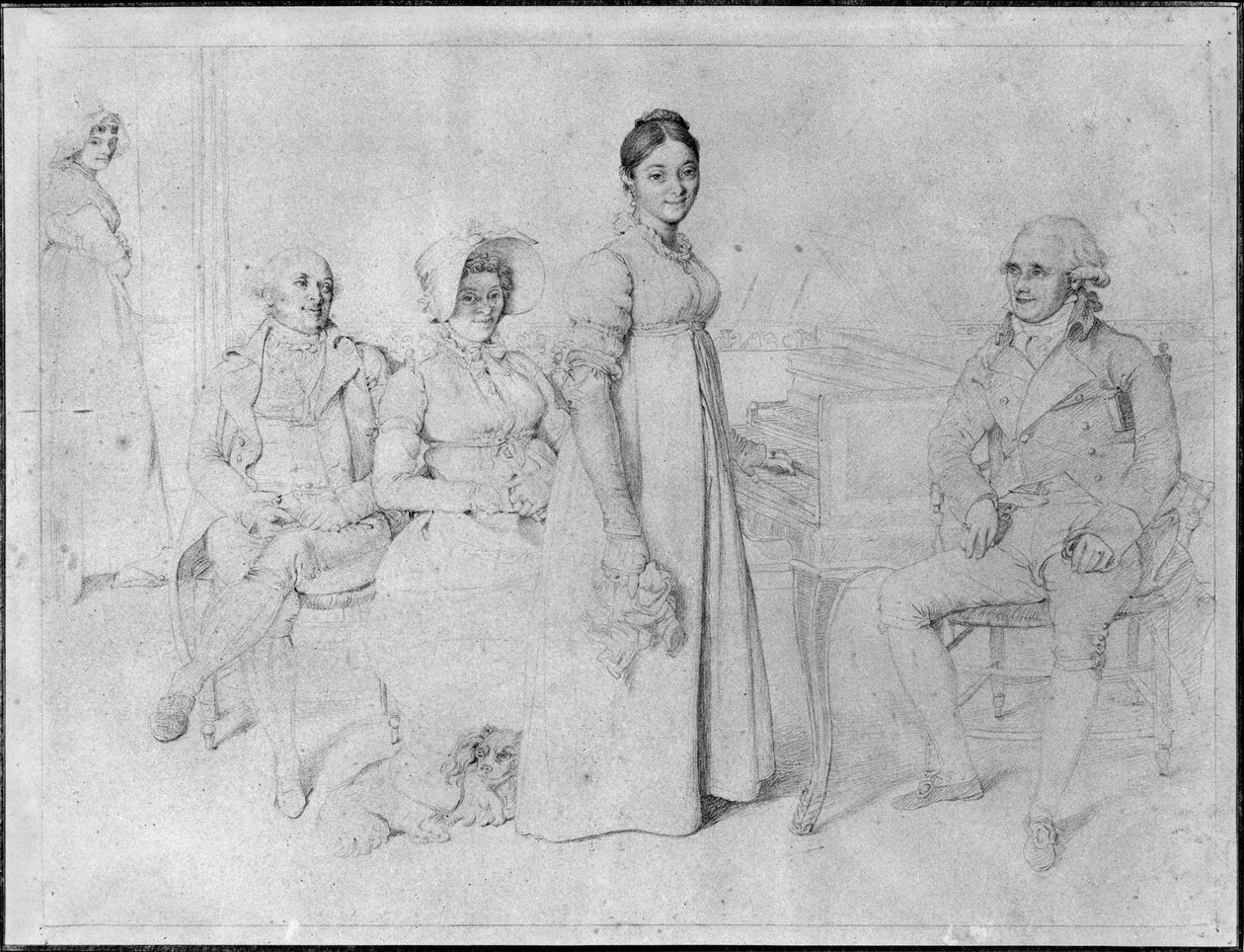 The Forestier Family (grafit på papper) (se även 233241) av Jean Auguste Dominique Ingres