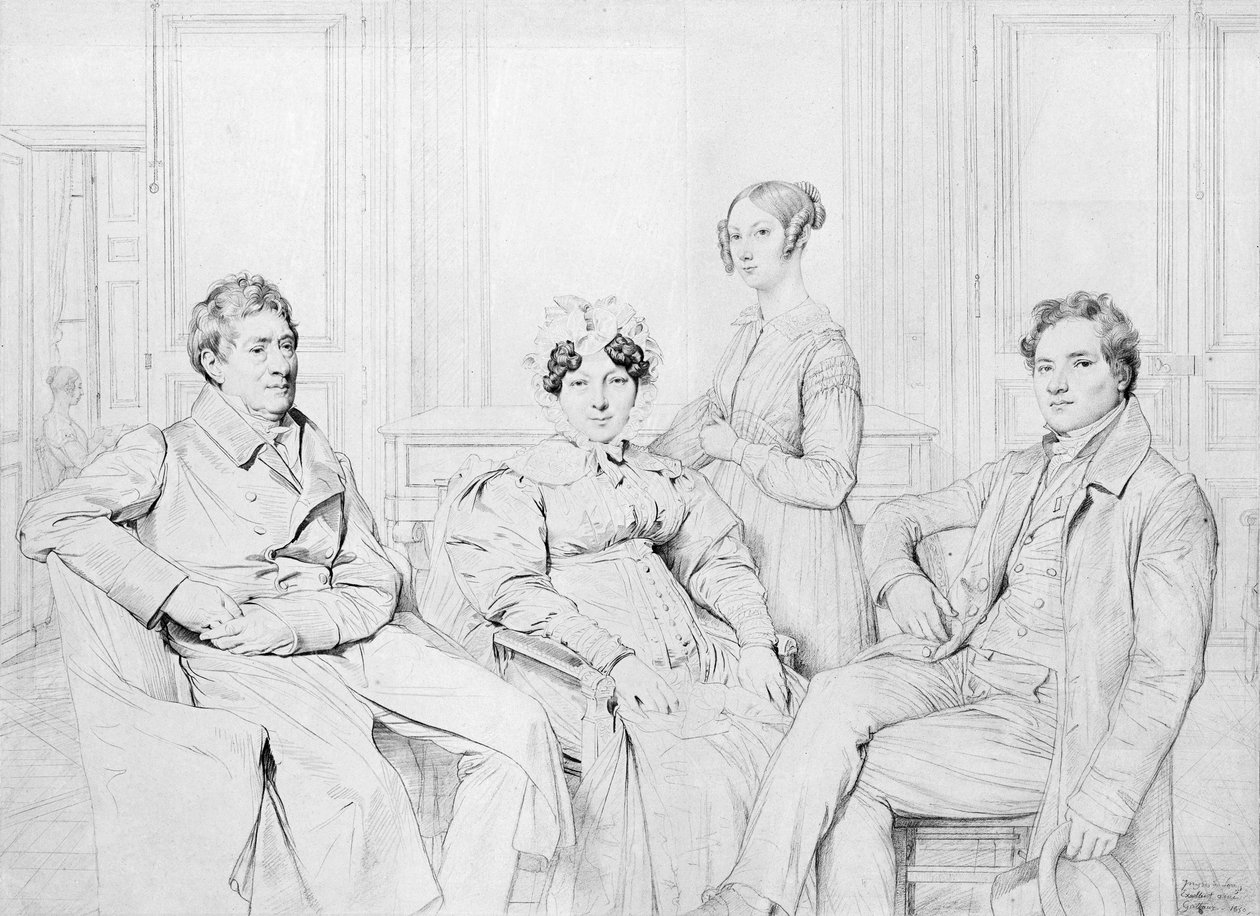 The Gatteaux Family  av Jean Auguste Dominique Ingres