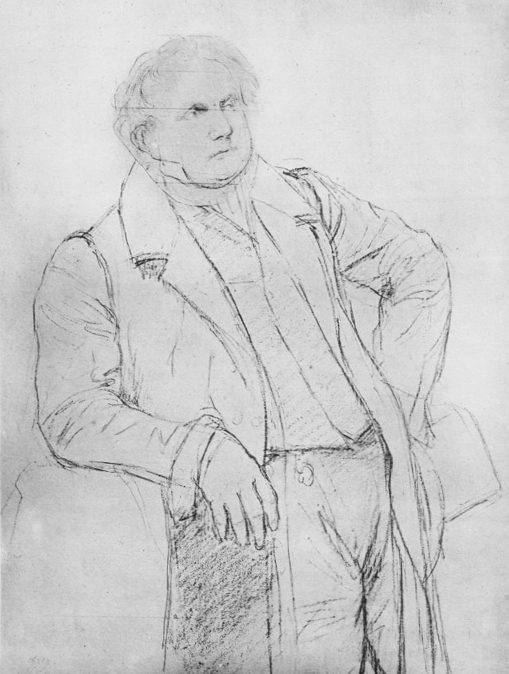 Étude pour le Portrait de M. Bertin av Jean Auguste Dominique Ingres