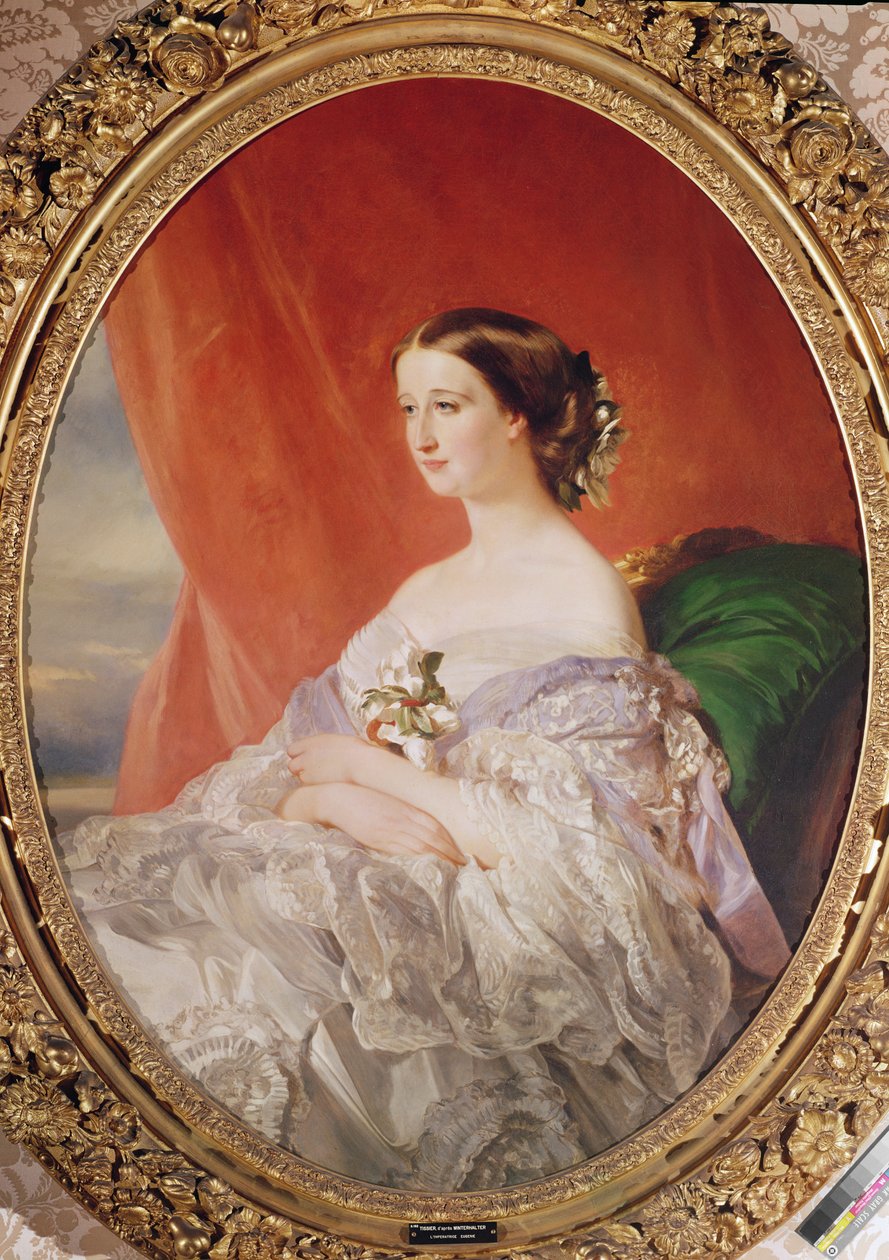 Kejsarinnan Eugenie (1826-1920) efter ett porträtt av Francois Xavier Winterhalter (1806-73) av Jean Baptiste Ange Tissier