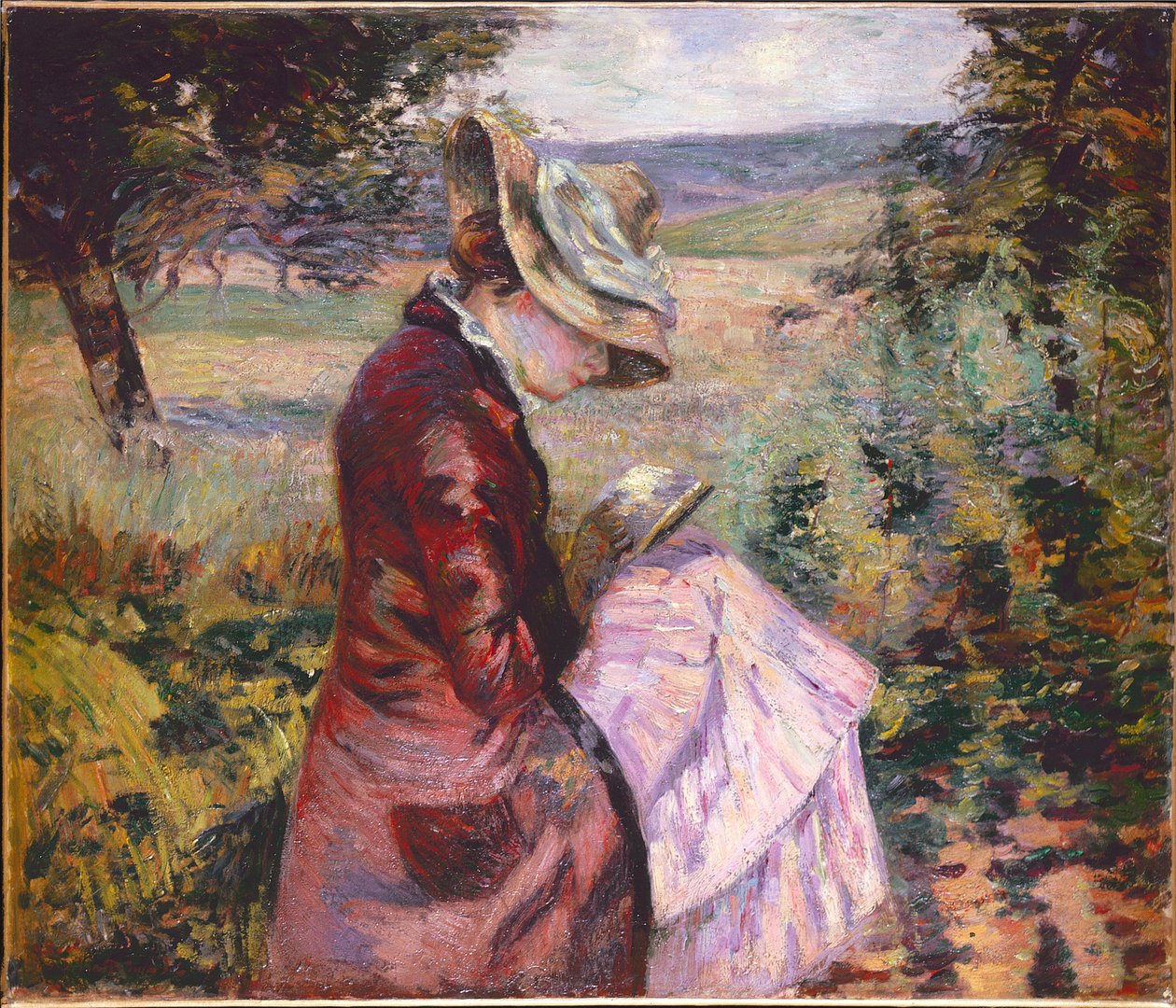 Madame Guillaumin läser, ca 1887 av Jean Baptiste Armand Guillaumin