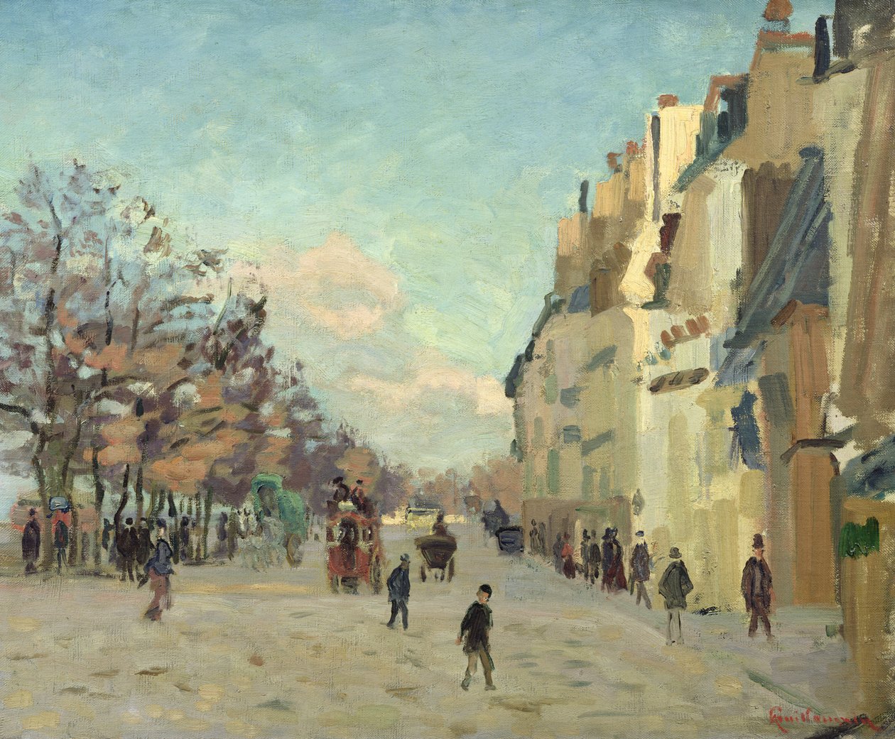Paris, Quai de Bercy, Snöeffekt, c.1873-74 av Jean Baptiste Armand Guillaumin