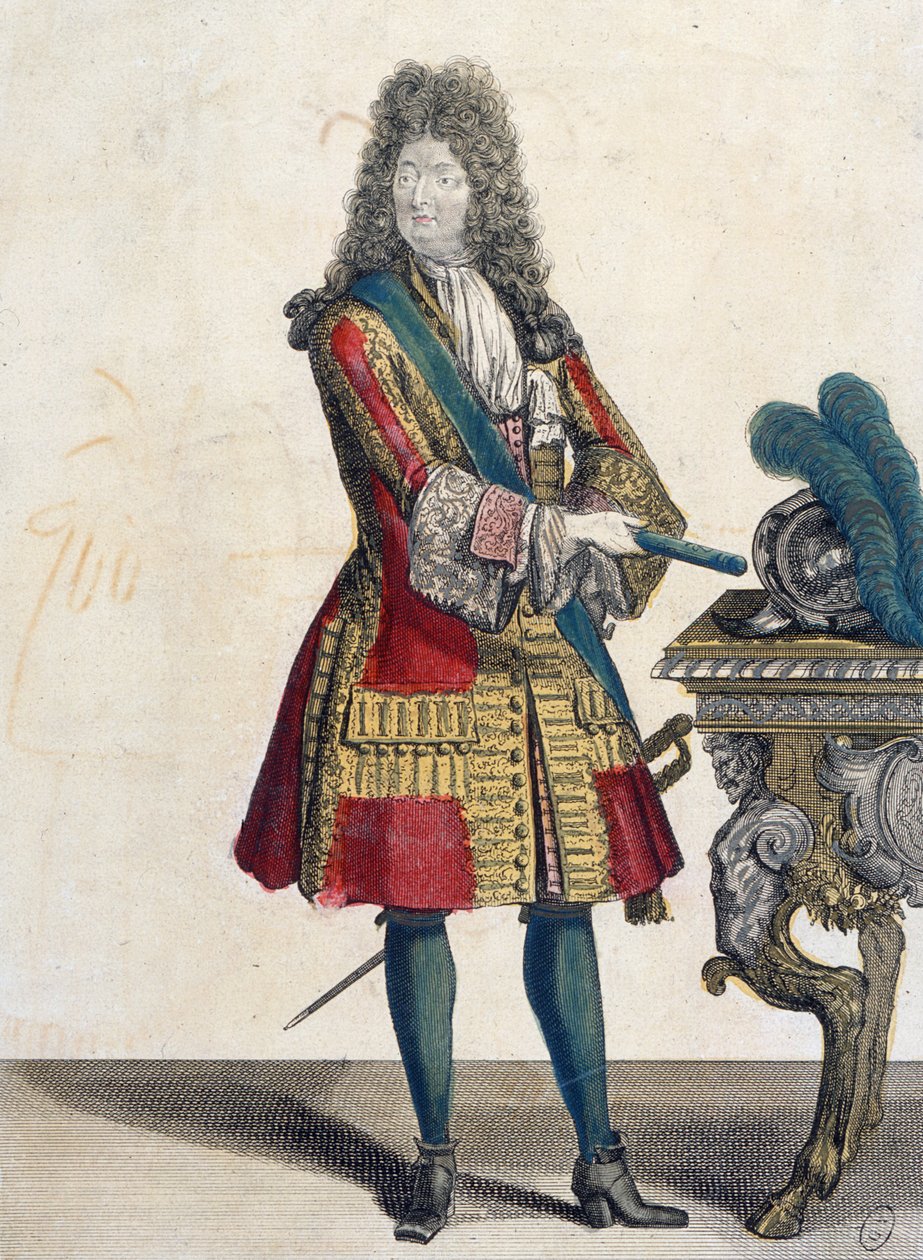 Ludvig XIV (1638-1715) (färgstick) av Jean Baptiste Bonnart
