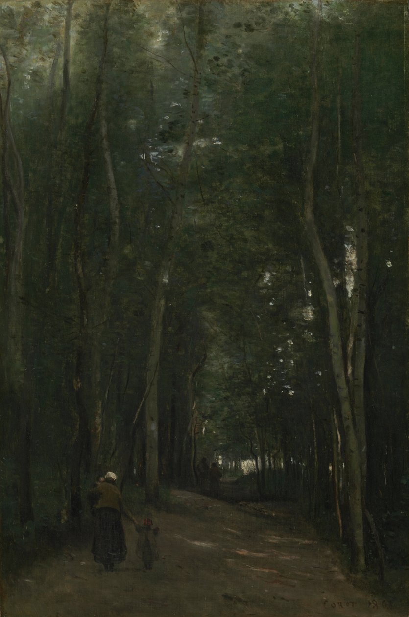 A Path in Saint-Cloud av Jean Baptiste Camille Corot
