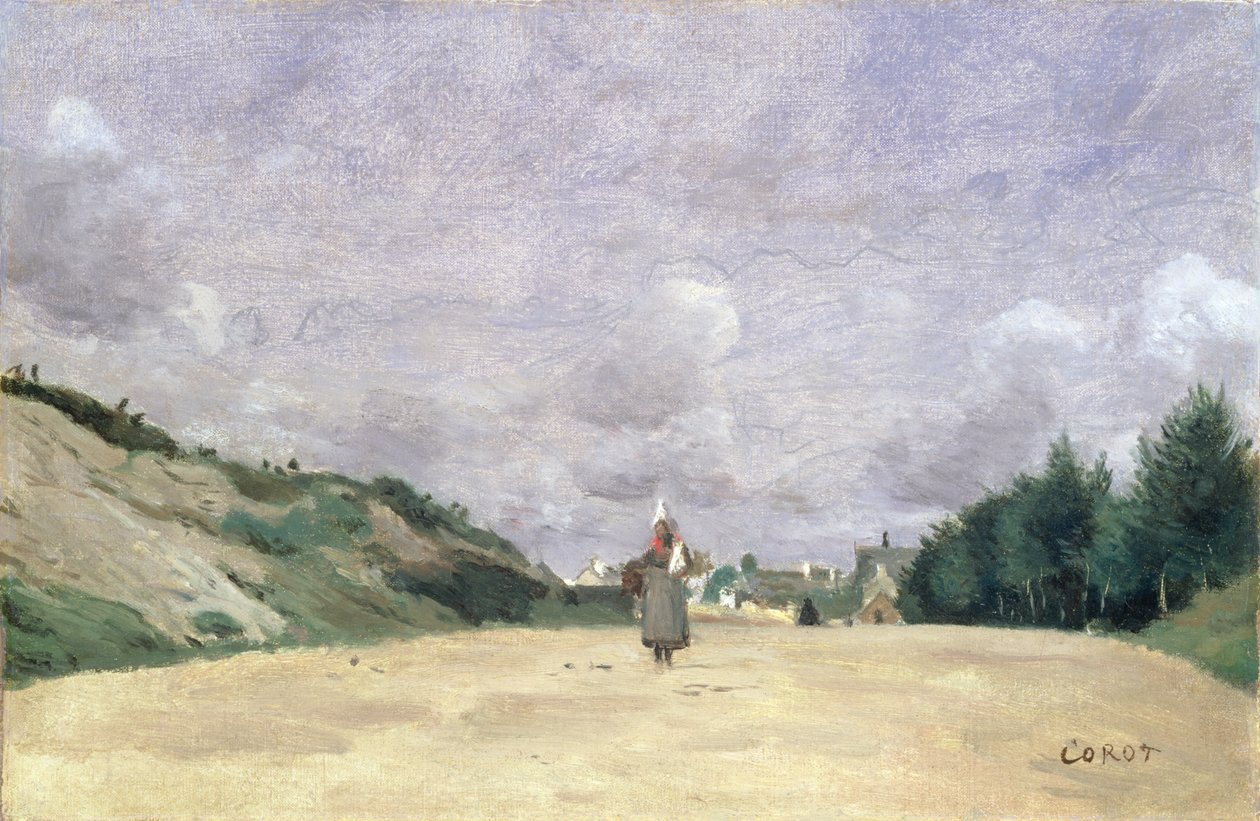 En väg i Normandie, ca 1860-65 av Jean Baptiste Camille Corot