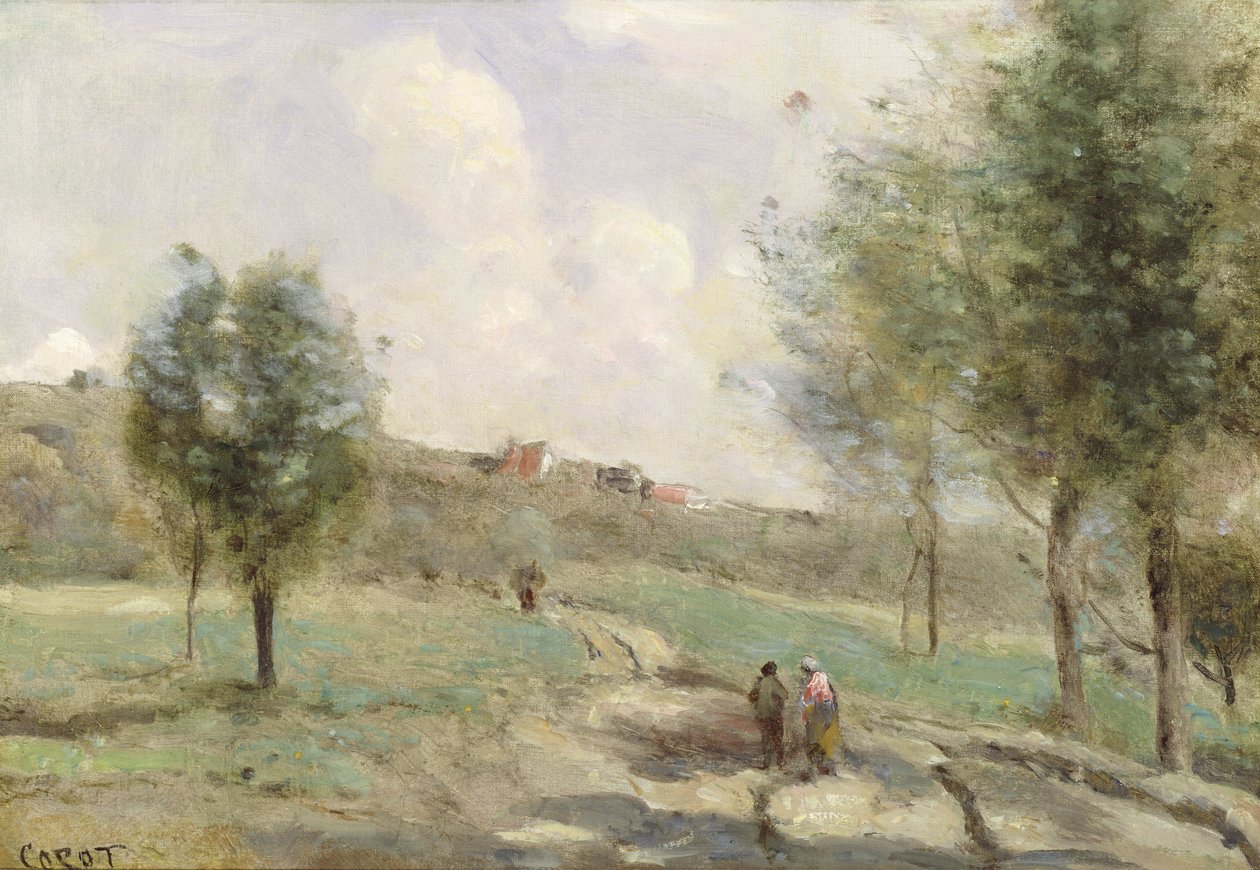 Coubron: Stigande stig av Jean Baptiste Camille Corot