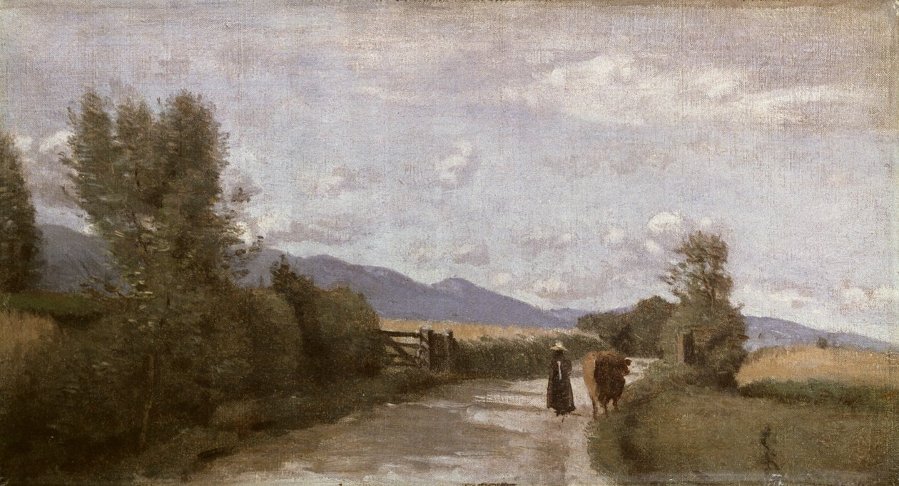 Dardagny, morgon, omkring 1853 av Jean Baptiste Camille Corot