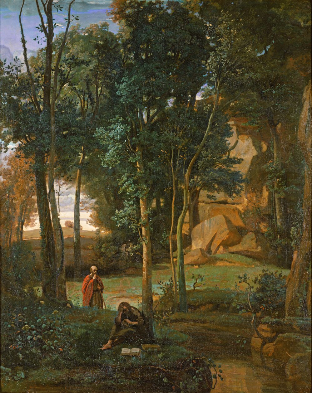 Demokrit och abderiterna, 1841 av Jean Baptiste Camille Corot