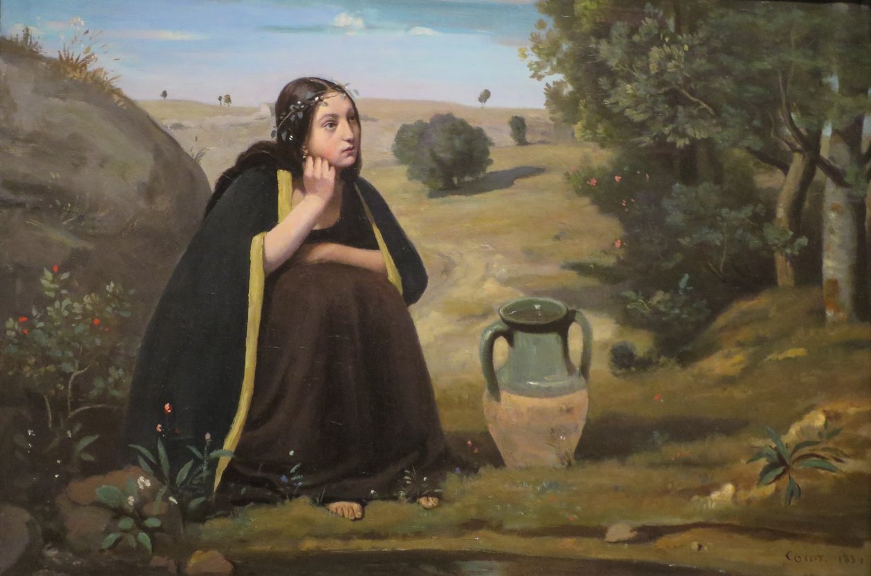 English: Rebecca at the Well  av Jean Baptiste Camille Corot