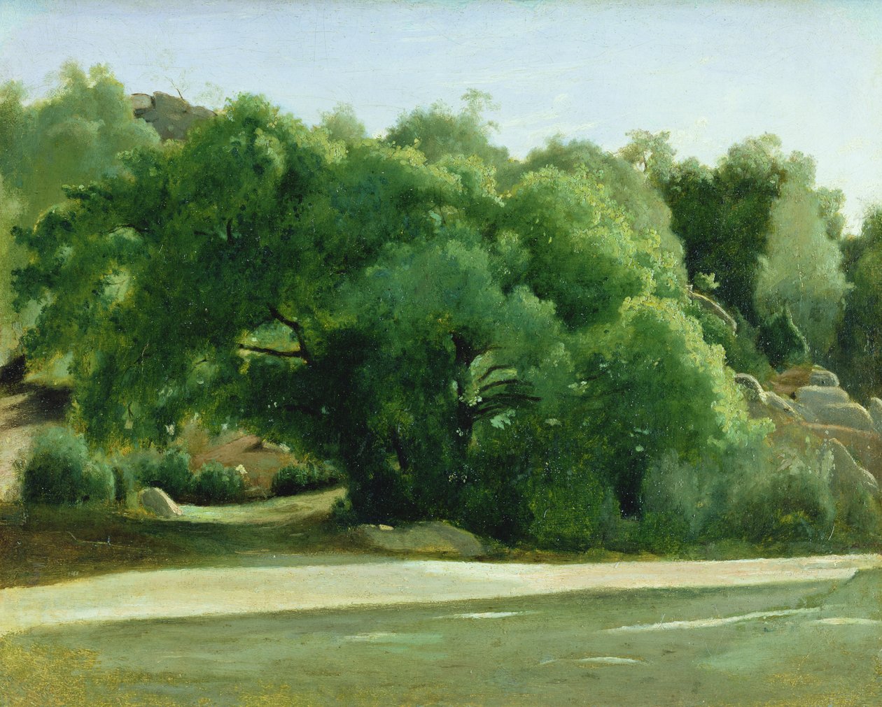 Fontainebleau, vägen till Chailly, c.1822-24 av Jean Baptiste Camille Corot