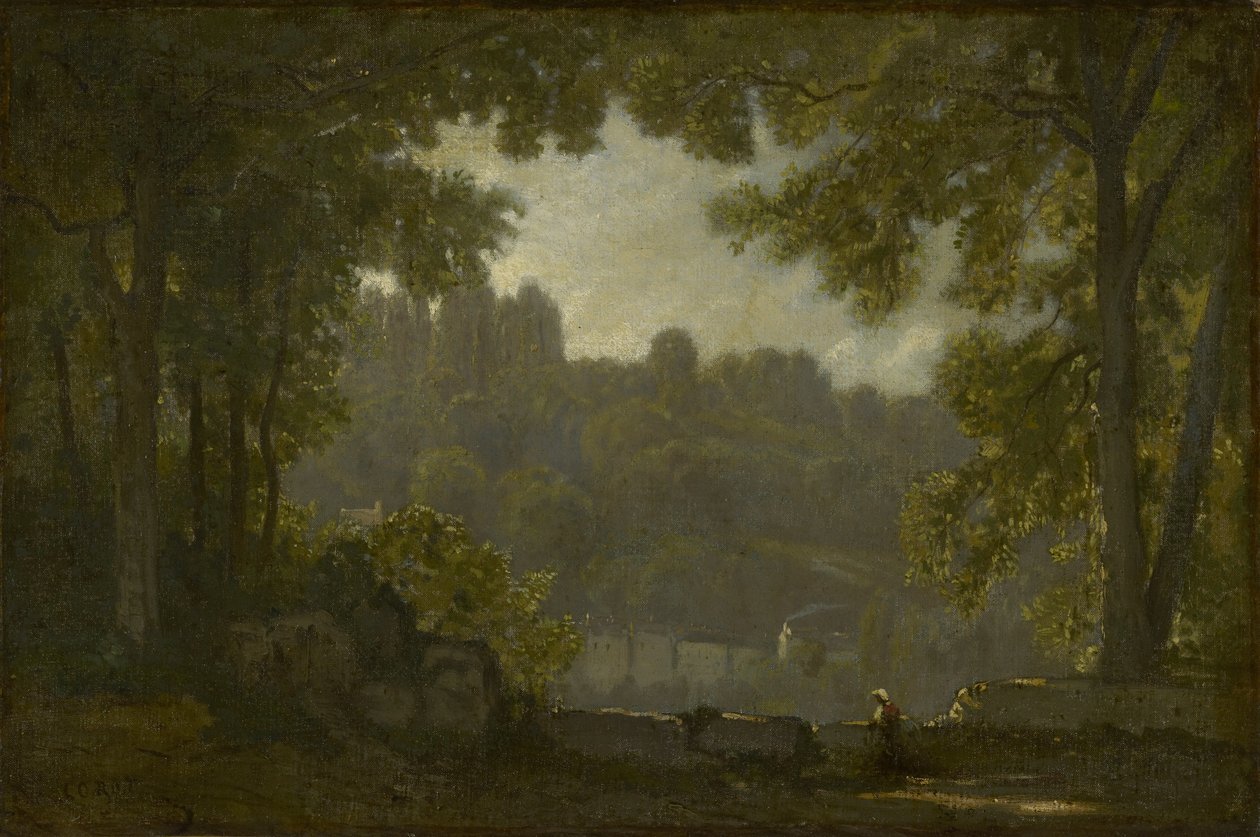 Skogslandskap av Jean Baptiste Camille Corot