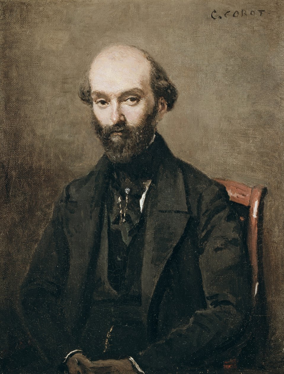 Herr Bison, 1852 av Jean Baptiste Camille Corot