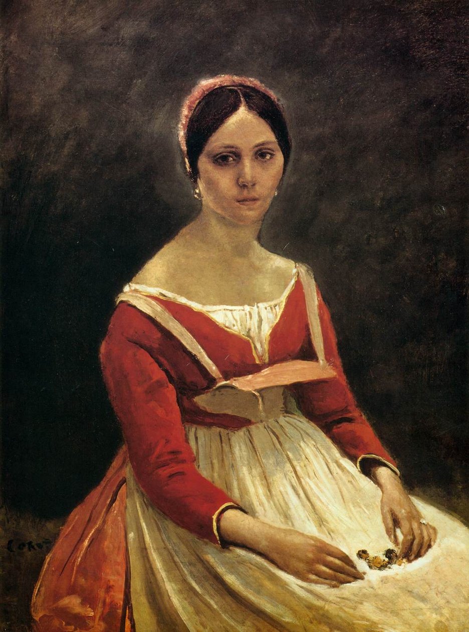 Madame Legois  av Jean Baptiste Camille Corot