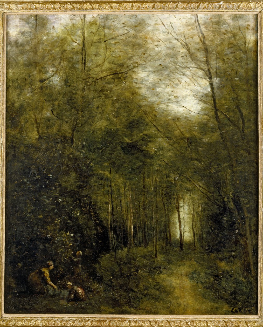 Montfermeil, bäcken i skogen, 1867 av Jean Baptiste Camille Corot