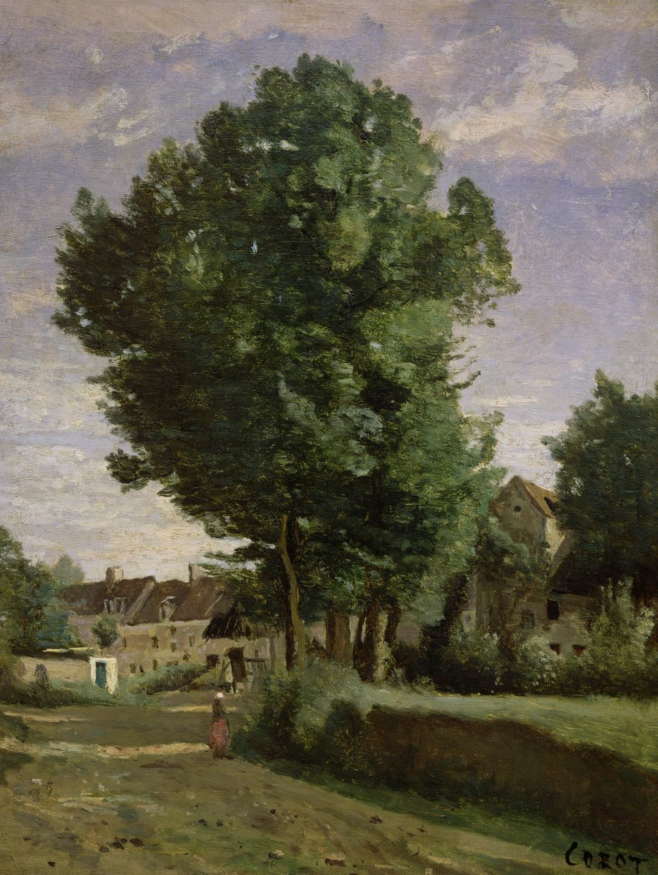 Utkanten av en by nära Beauvais, ca 1850 av Jean Baptiste Camille Corot