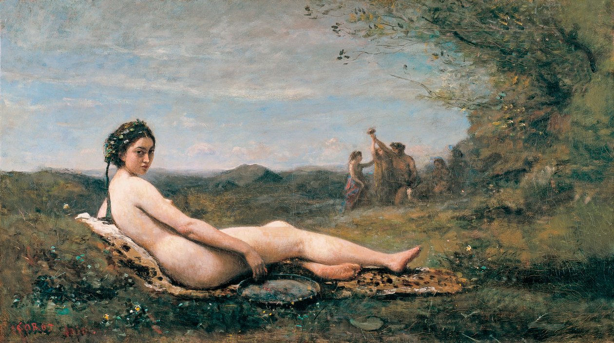 Repose, 1860 av Jean-Baptiste-Camille Corot