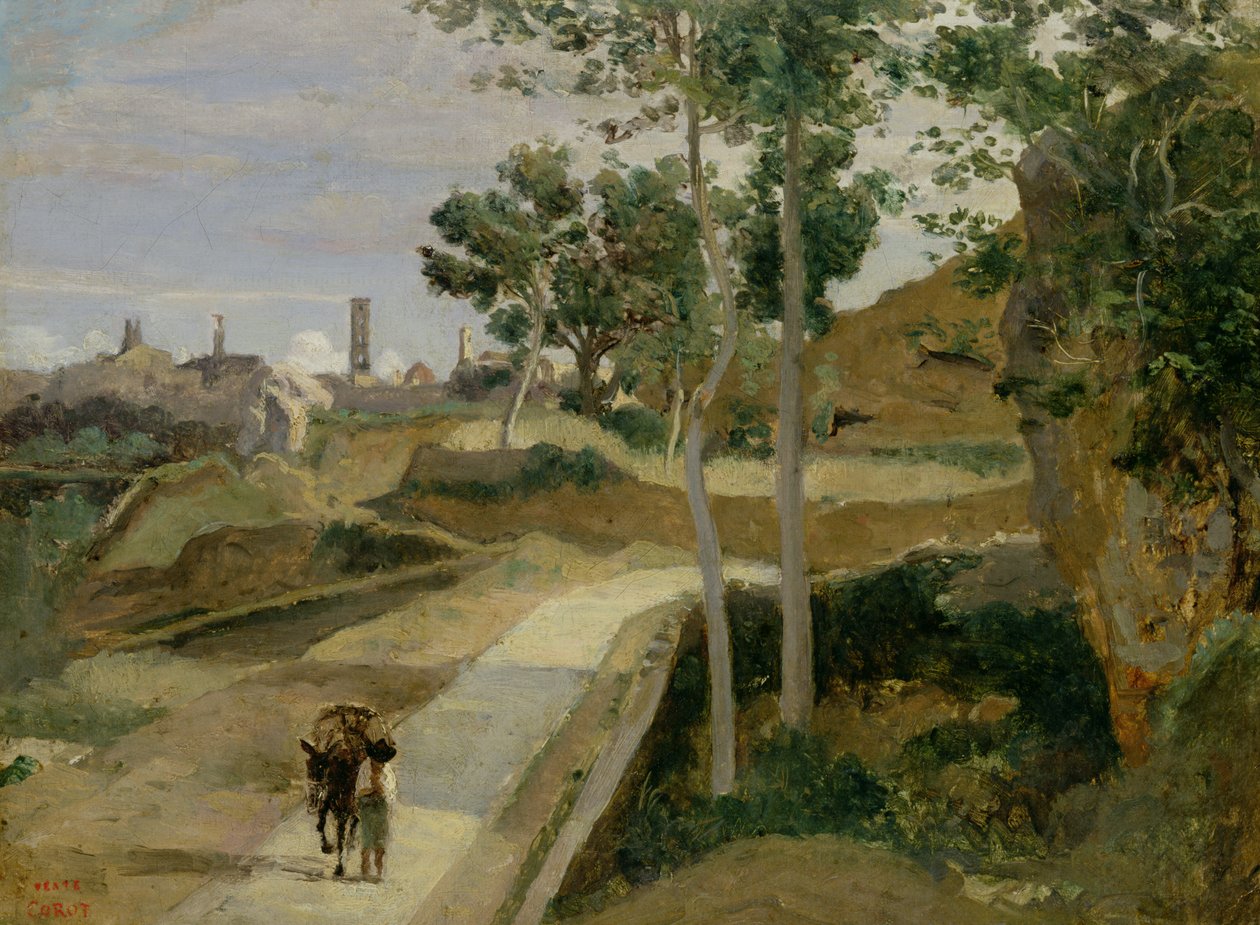 Vägen från Volterra av Jean Baptiste Camille Corot