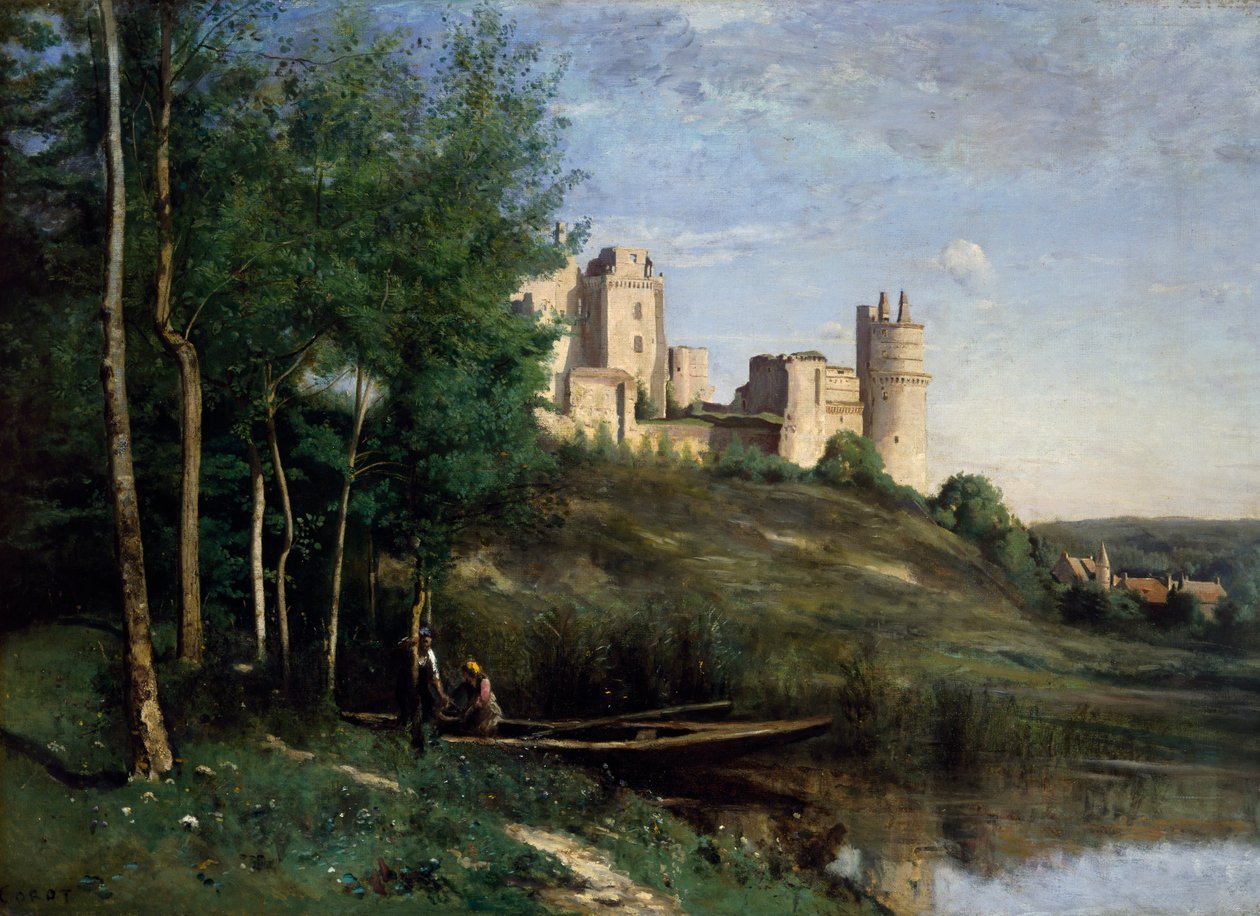 Ruinerna av Château de Pierrefonds av Jean Baptiste Camille Corot