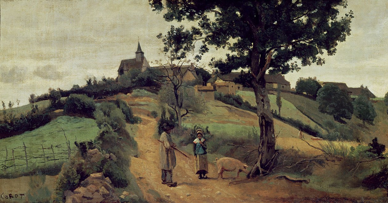 Saint-Andre-en-Morvan, 1842 av Jean Baptiste Camille Corot
