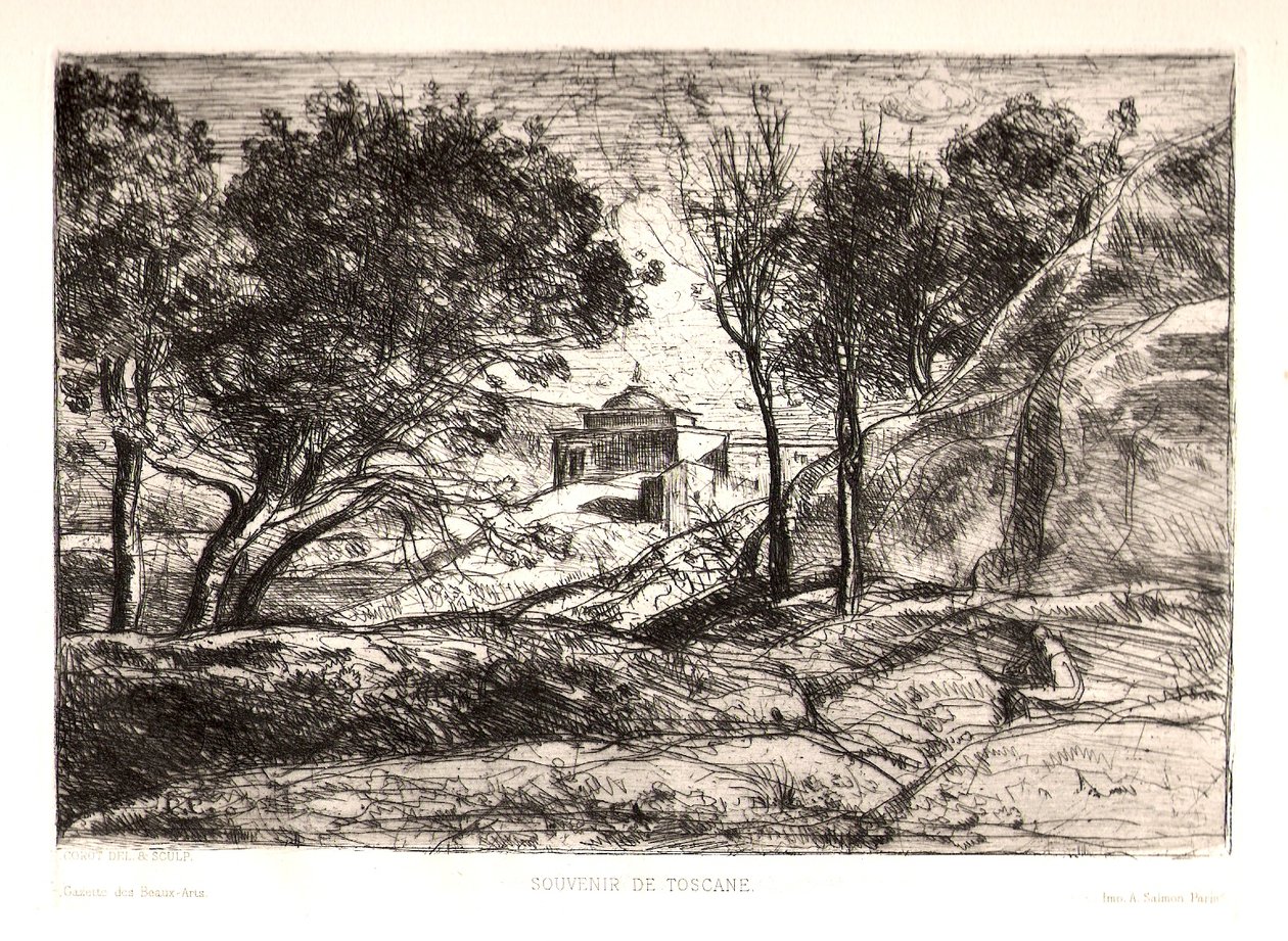 Souvenir de Toscane av Jean Baptiste Camille Corot