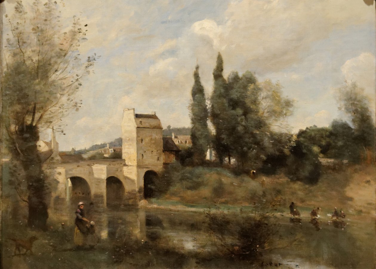 The Bridges of Mantes  av Jean Baptiste Camille Corot
