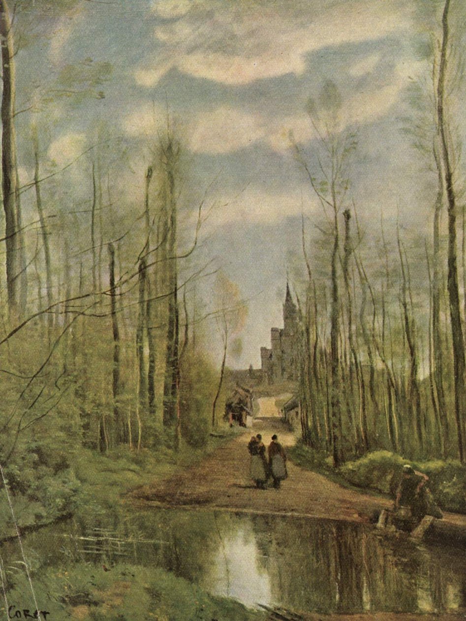 The Church in Marissel av Jean Baptiste Camille Corot