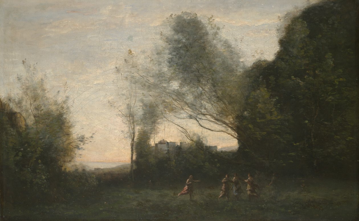 Nymfernas dans, 1865-70 av Jean Baptiste Camille Corot