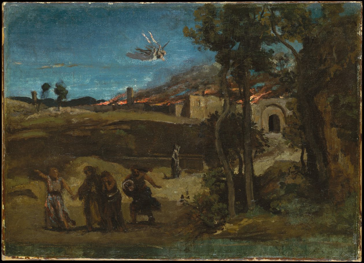 Förstörelsen av Sodom av Jean Baptiste Camille Corot