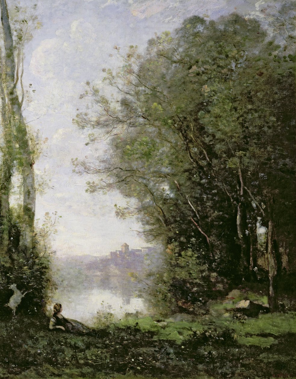 Getherden vid vattnet av Jean Baptiste Camille Corot