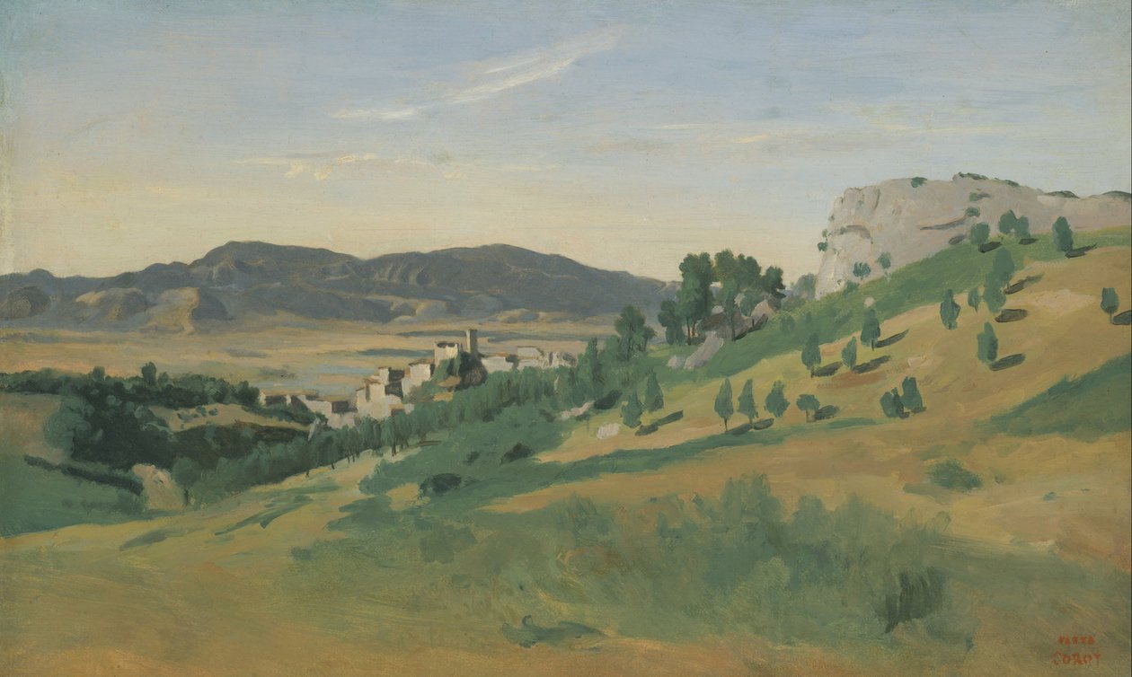 Utsikt över Olevano av Jean-Baptiste-Camille Corot
