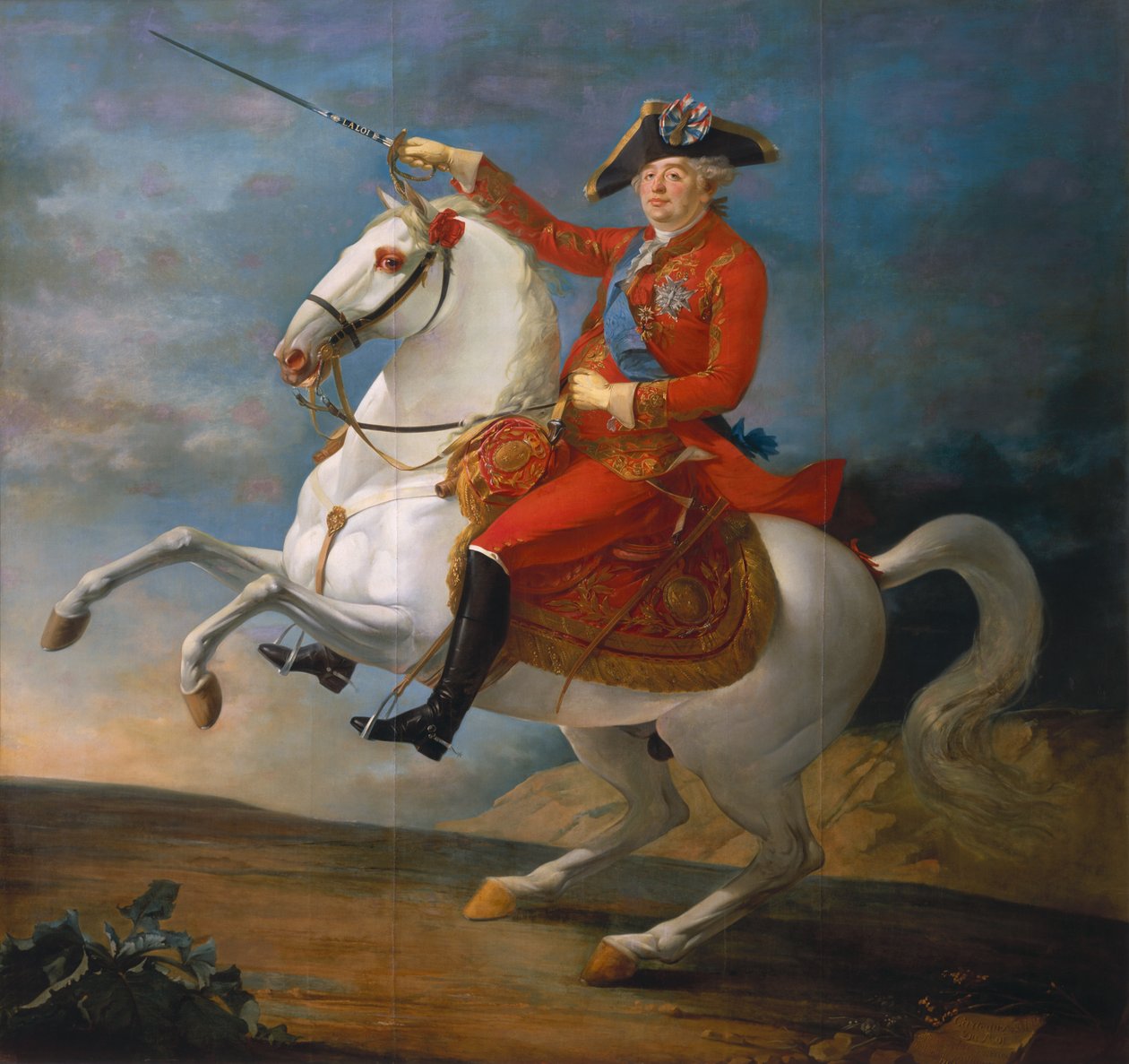 Ridsporträtt av Ludvig XVI (1754-93) 1791 av Jean Baptiste Francois Carteaux