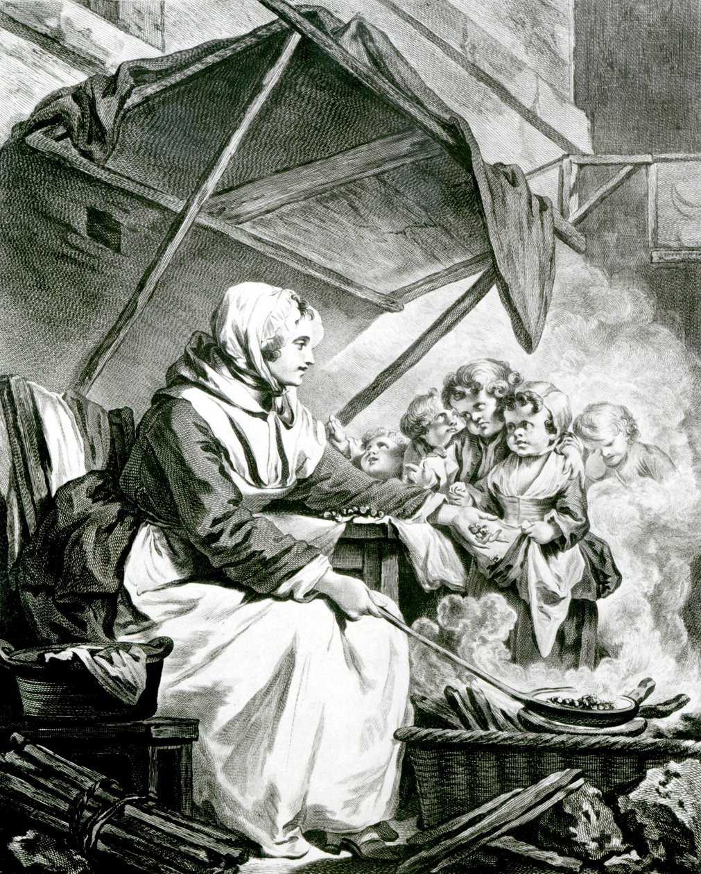 Förhandlingar om kastanjer av Jean Baptiste Greuze