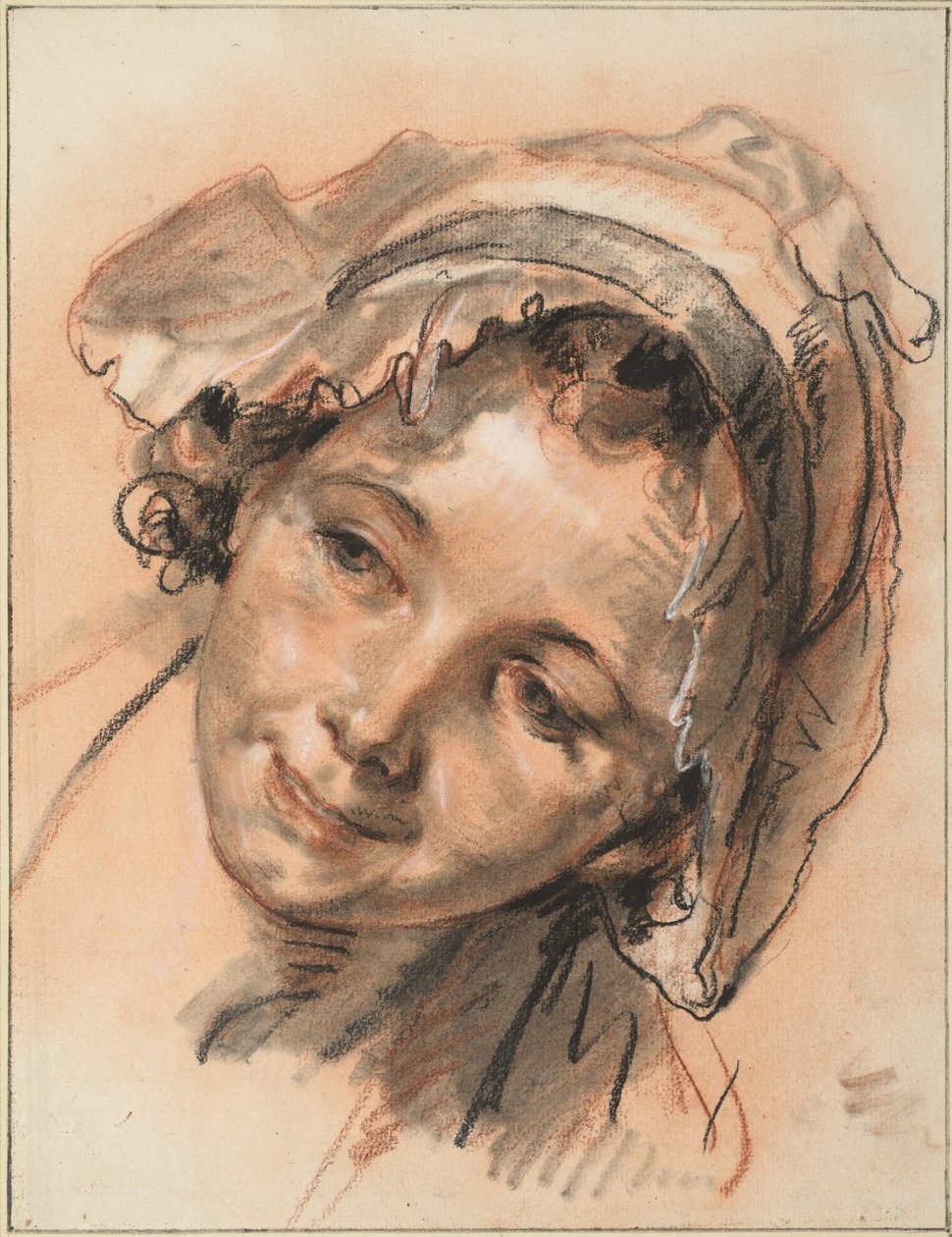 Chef för leende flicka, c. 1765 av Jean Baptiste Greuze