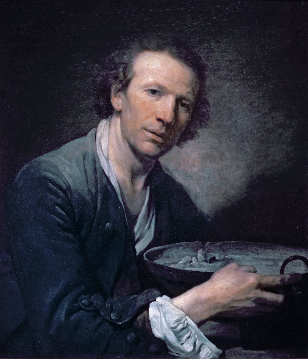Joseph, en modell av Royal Academy med en stekpanna i handen, 1755 av Jean Baptiste Greuze