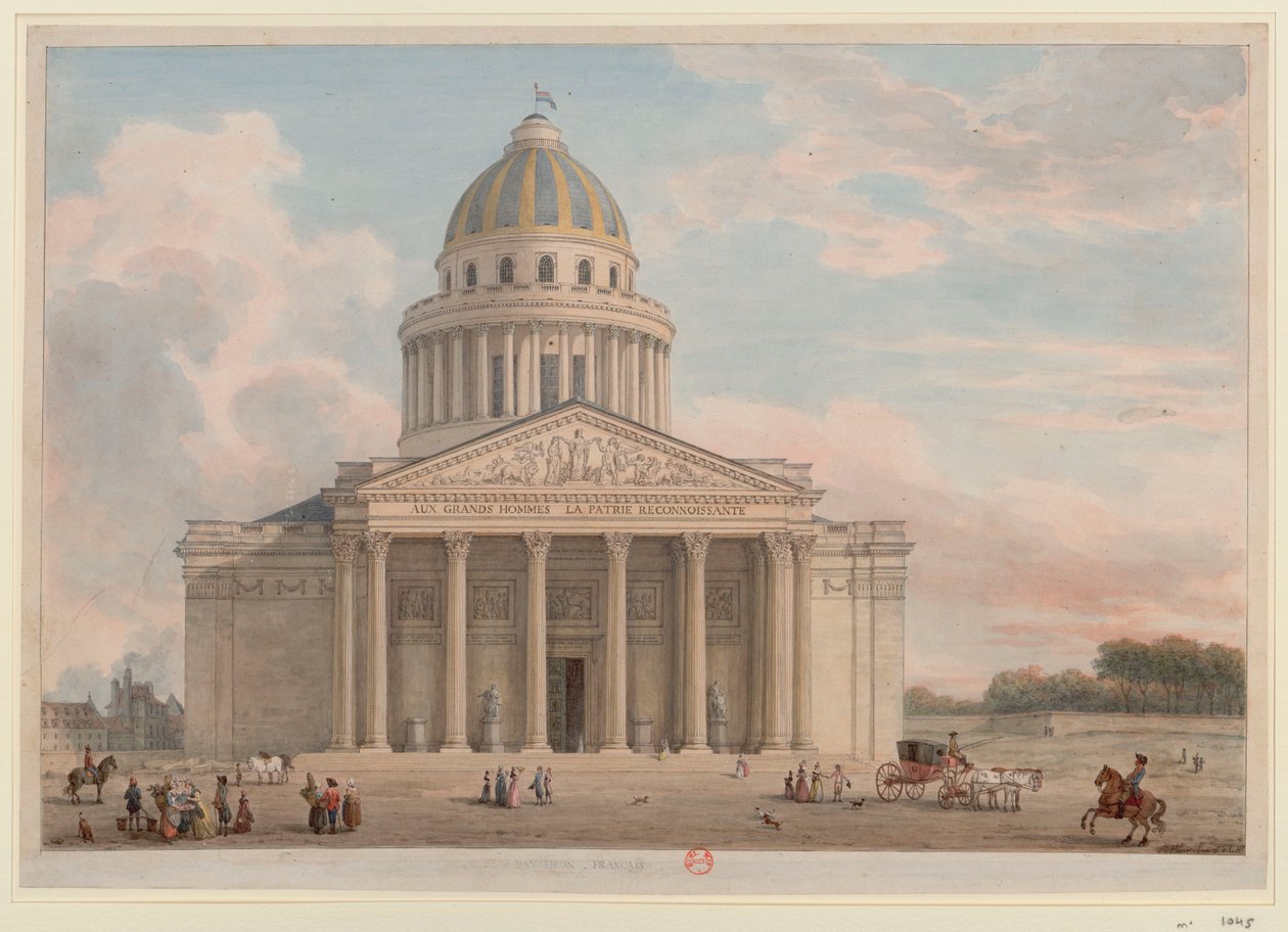 Le Panthéon de Paris en 1794-1795 av Jean Baptiste Hilair