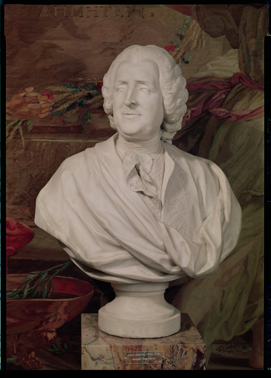 Porträttbuste av Jacques-Ange Gabriel (1698-1782) av Jean Baptiste II Lemoyne