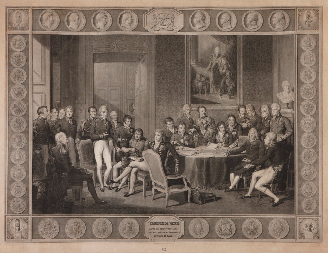 Wienkongressen, fullmäktig session, 1819 av Jean Baptiste Isabey