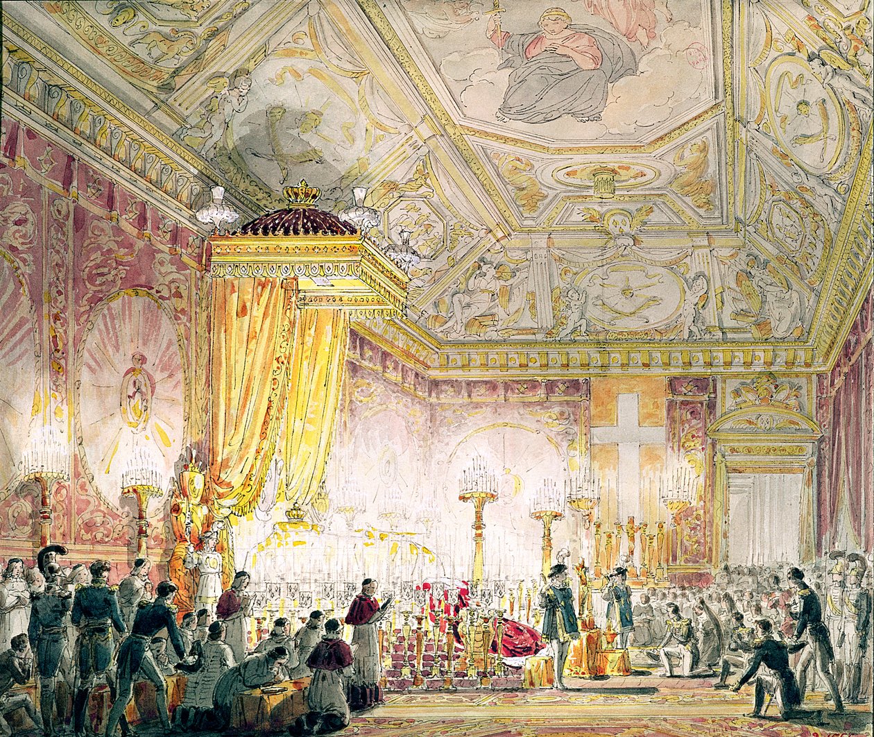 Kapellet för resten av Ludvig XVIII (1755-1824) vid Tuilerierna av Jean Baptiste Isabey