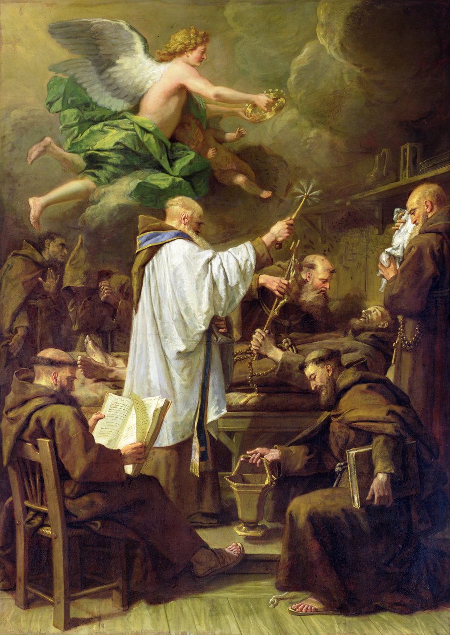 Den hellige Franss død, ca. 1713 swed av Jean Baptiste Jouvenet