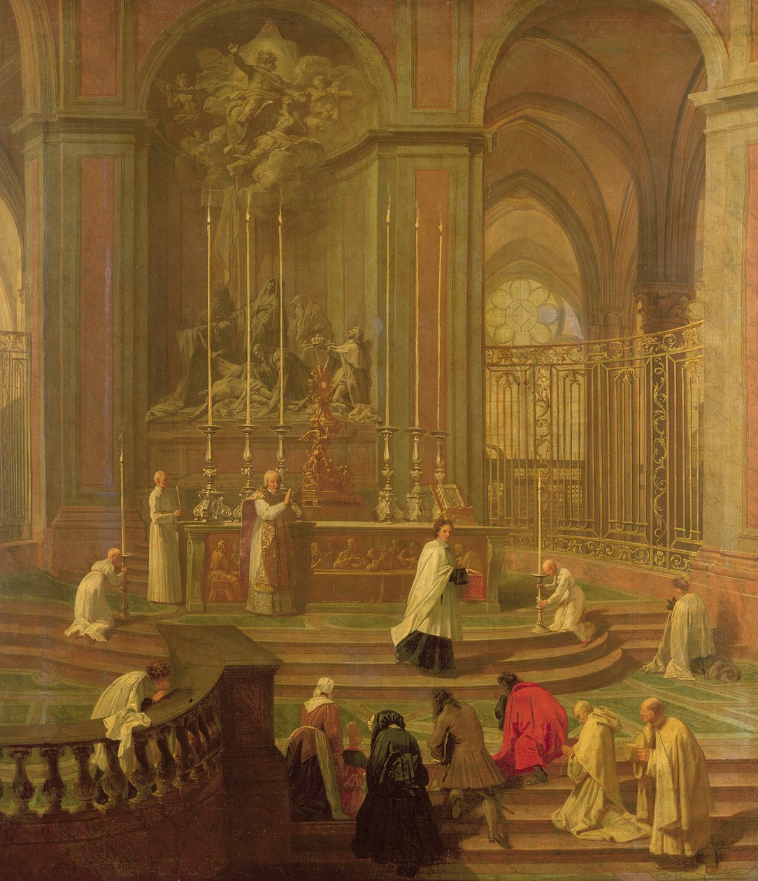Mässan av kanon Antoine de La Porte eller Notre Dames altare, 1708-10 av Jean Baptiste Jouvenet