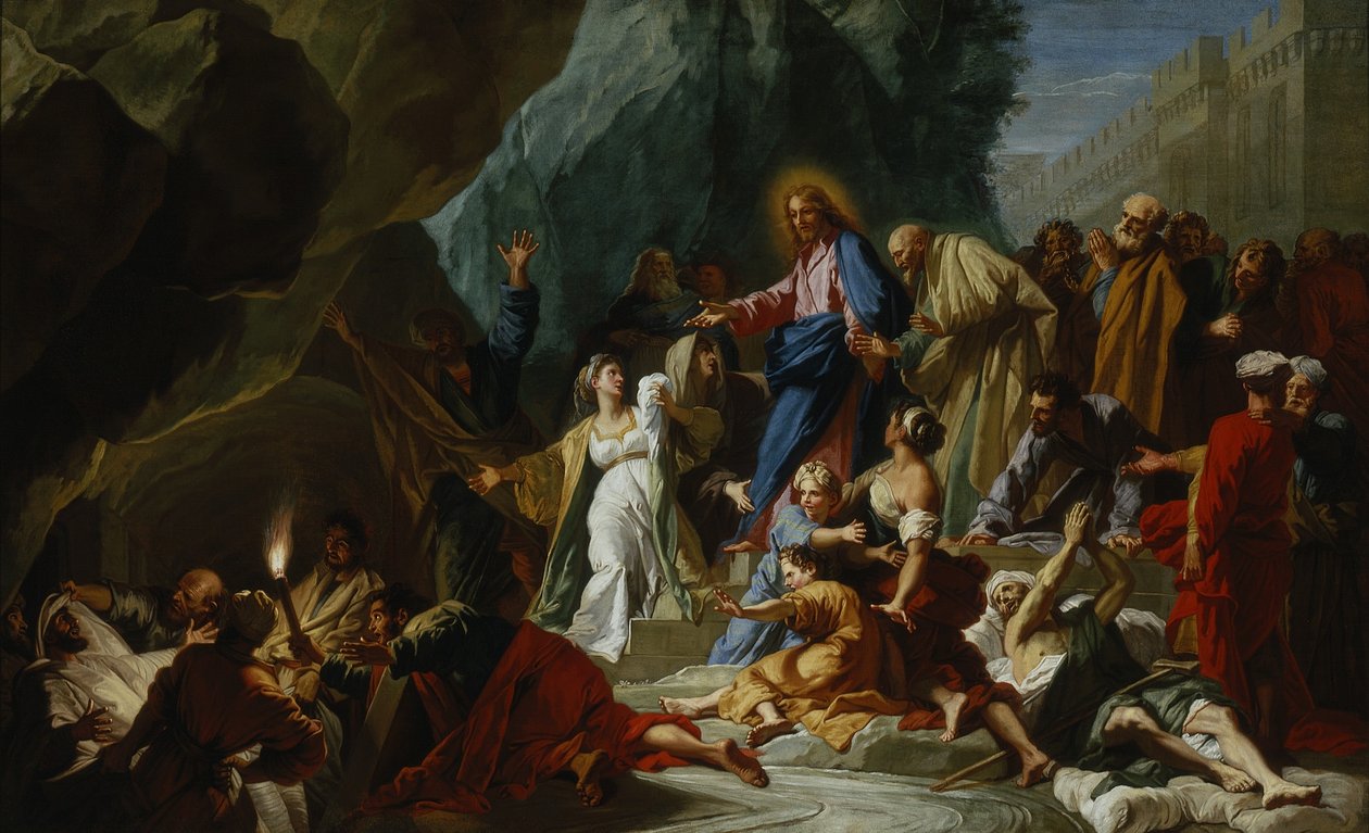 Uppståndelsen av Lasaros, ca 1711 av Jean Baptiste Jouvenet