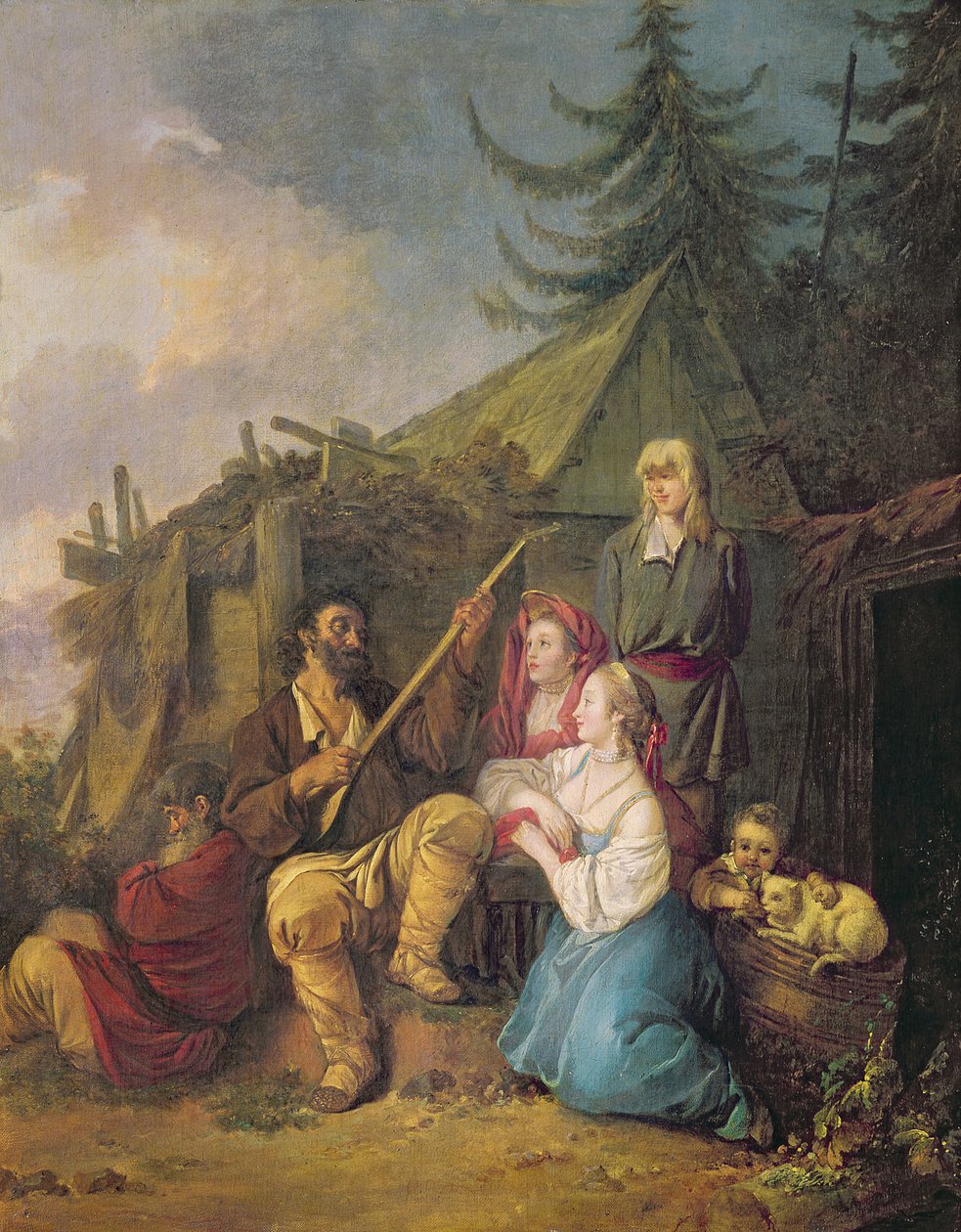 Le Balalaika Player, 1764 swed av Jean Baptiste Le Prince