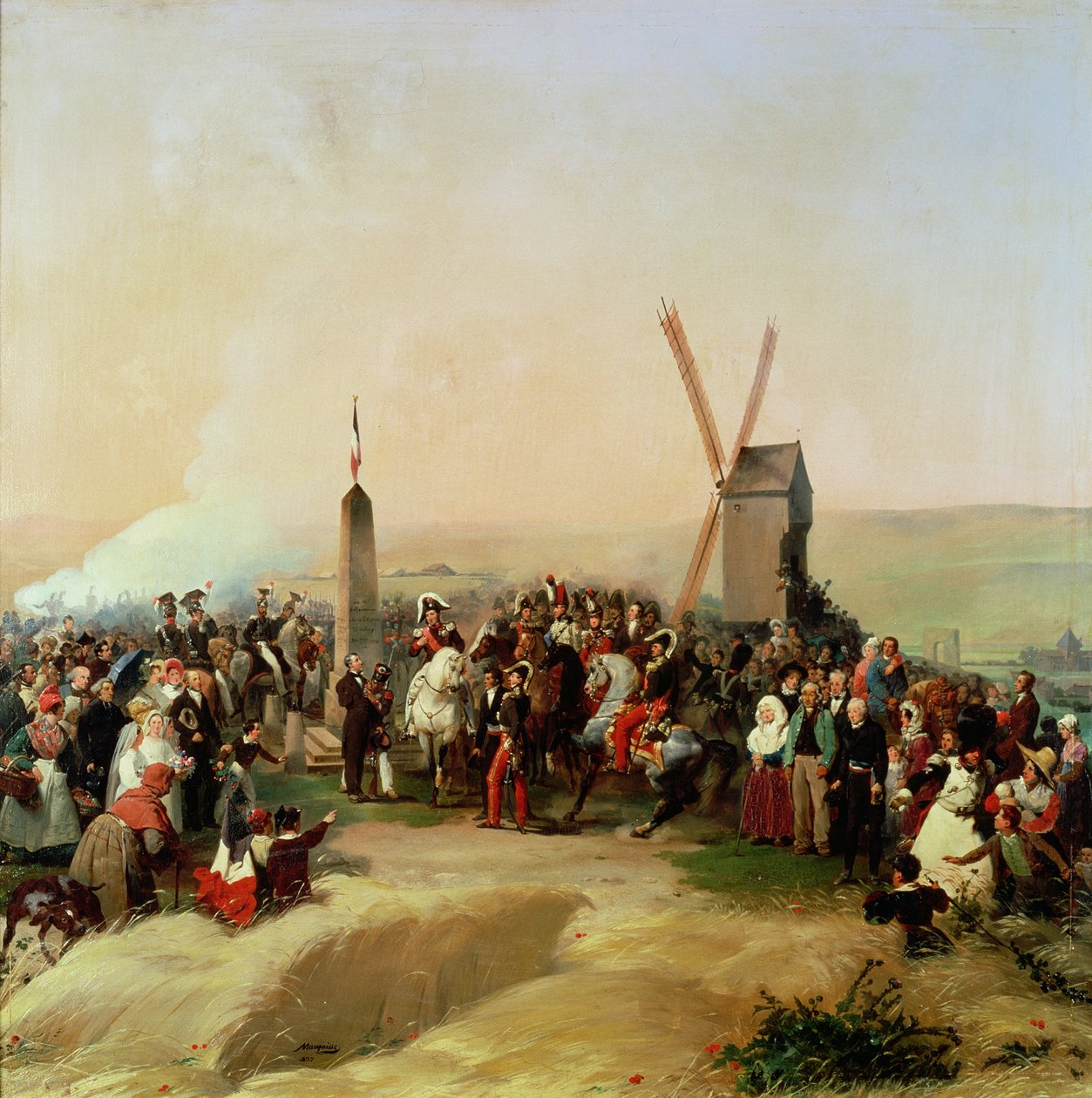 Louis-Philippe (1773-1850) besöker slagfältet vid Valmy den 8 juni 1831 av Jean Baptiste Mauzaisse
