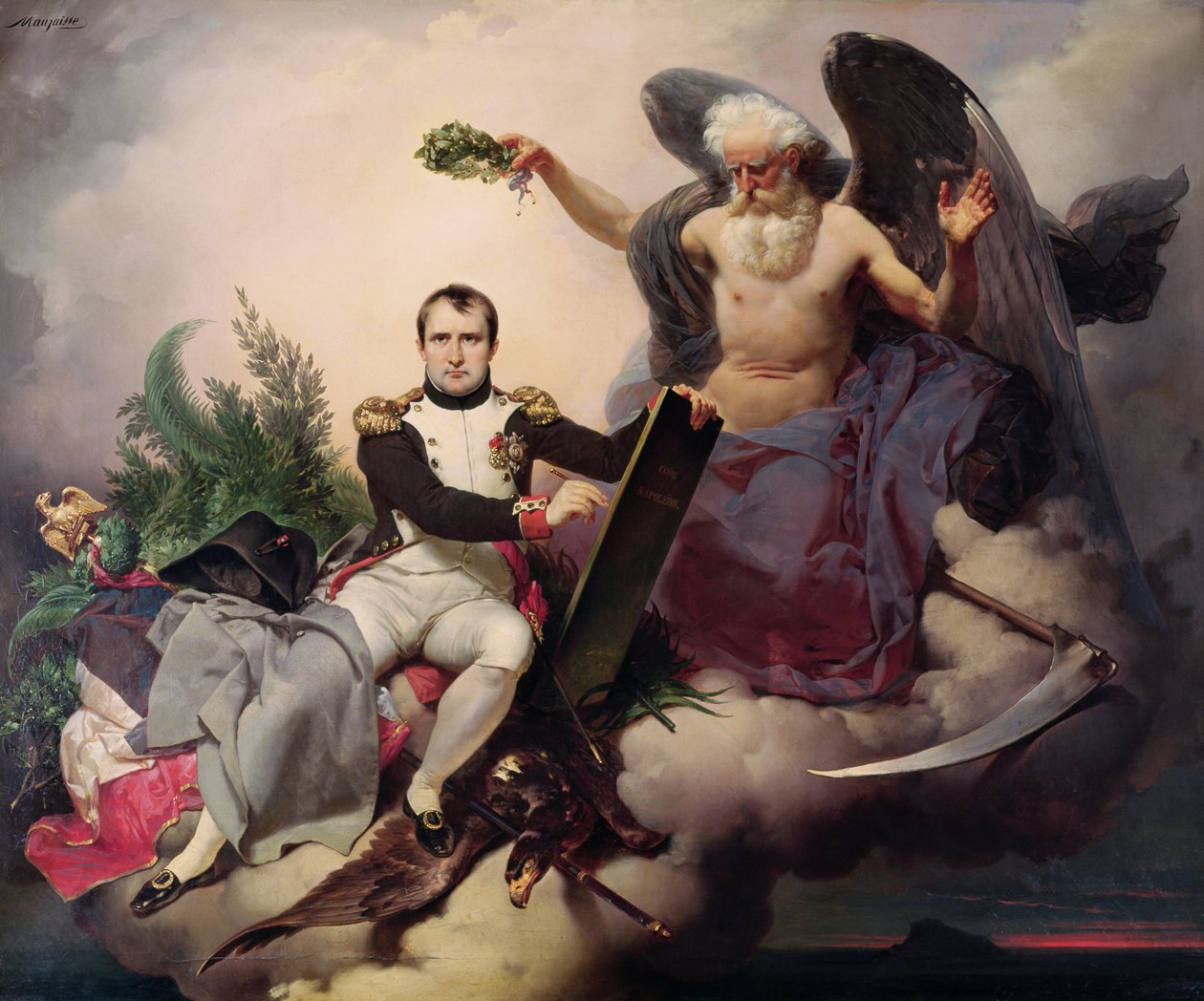 Napoleon (1769-1821) krönt av tiden, före 1833 av Jean Baptiste Mauzaisse