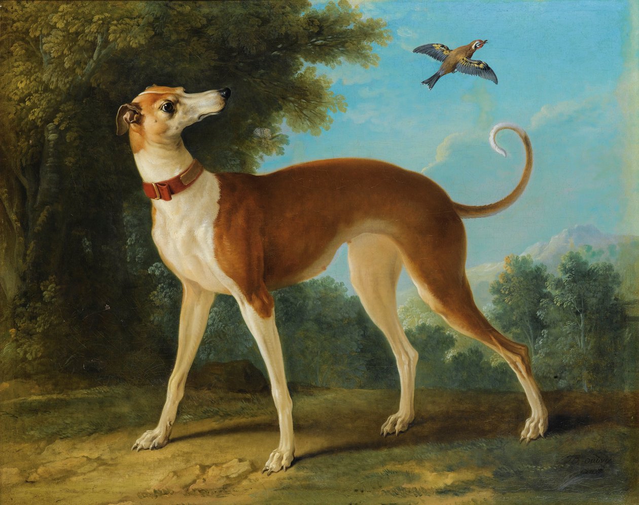 Vinthund i ett landskap av Jean Baptiste Oudry