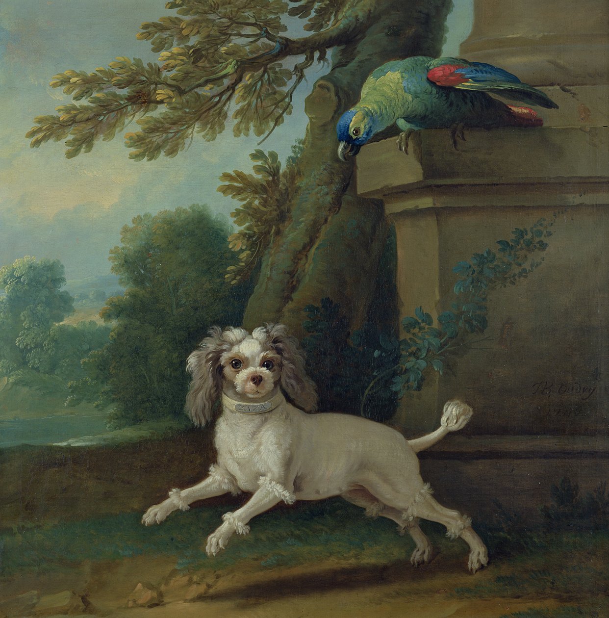 Hunden Zaza, ca 1730 av Jean Baptiste Oudry