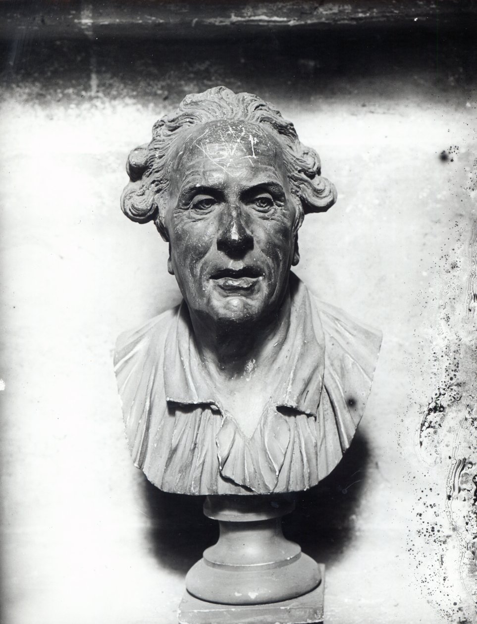 Självporträtt (gips) av Jean Baptiste Pigalle