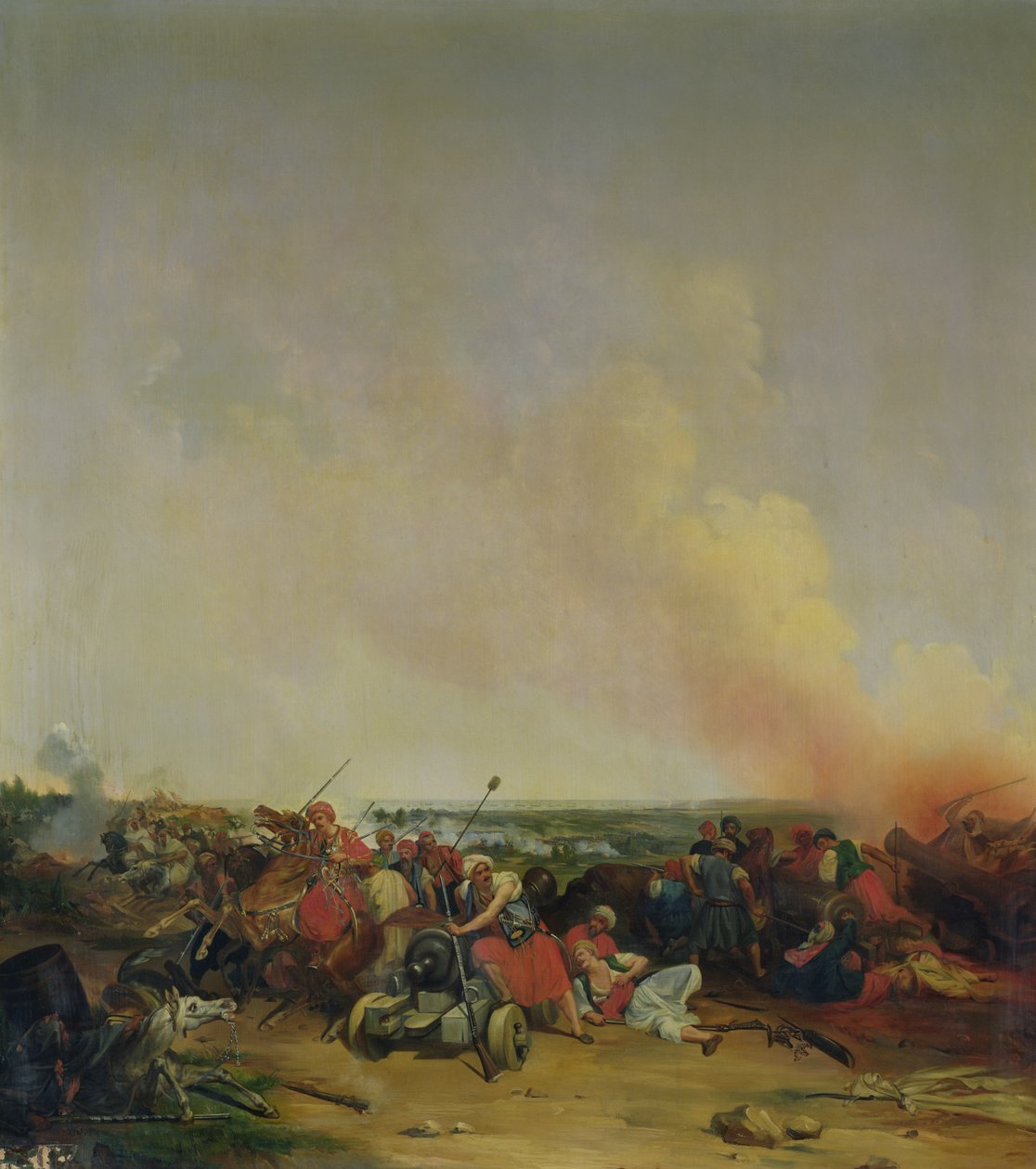 Slaget vid Sidi-Ferruch, 14 juni 1830 av Jean Baptiste Prudent Carbillet