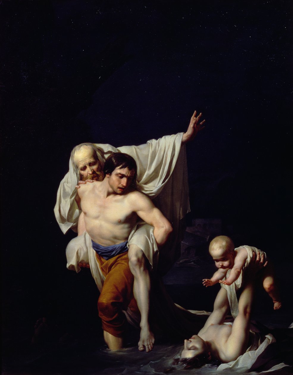 Översvämningen, ca 1789 av Jean Baptiste Regnault