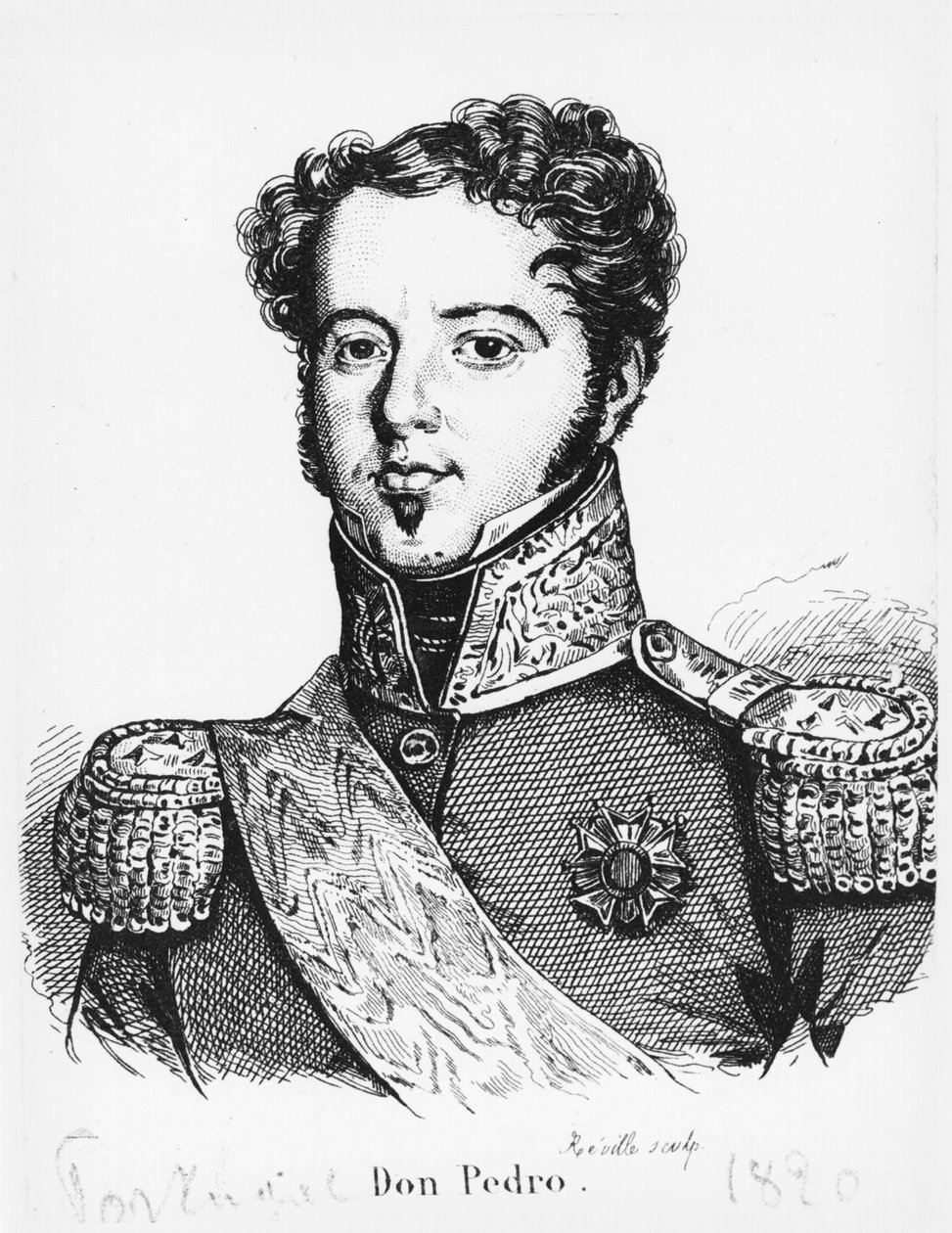 Pedro I (1798-1834) kejsare av Brasilien, ca. 1820 av Jean Baptiste Reville